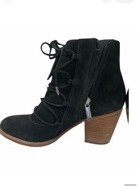 SAM EDELMAN Millard Leather LacedUp Suede Boots Sz 6M